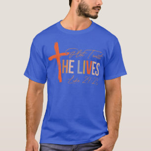 Vintage Plot Twist He Lives Cross Funny Christian T-Shirt