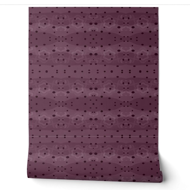 Vintage Plum Floral Seamless Pattern Wallpaper (Unrolling)