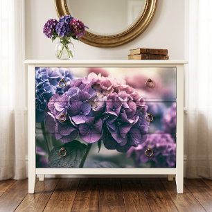 Vintage Plum Purple Hydrangea Decoupage Tissue Paper