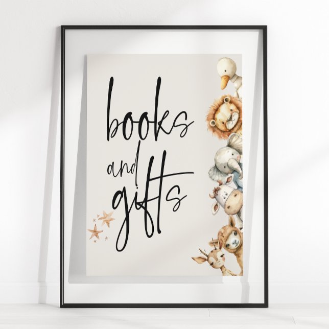 Vintage Plush Animals Baby Shower Books Gifts Poster (Creator Uploaded)