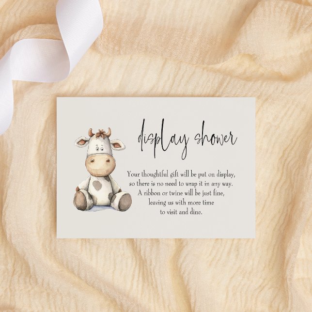 Vintage Plush Nursery Animals Baby Display Shower Card (Creator Uploaded)