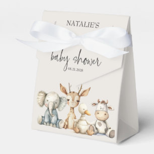 Vintage Plush Nursery Animals Baby Shower Favour Box