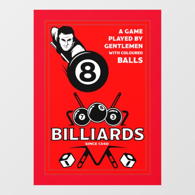 Vintage Pocket Billards (Sheet)