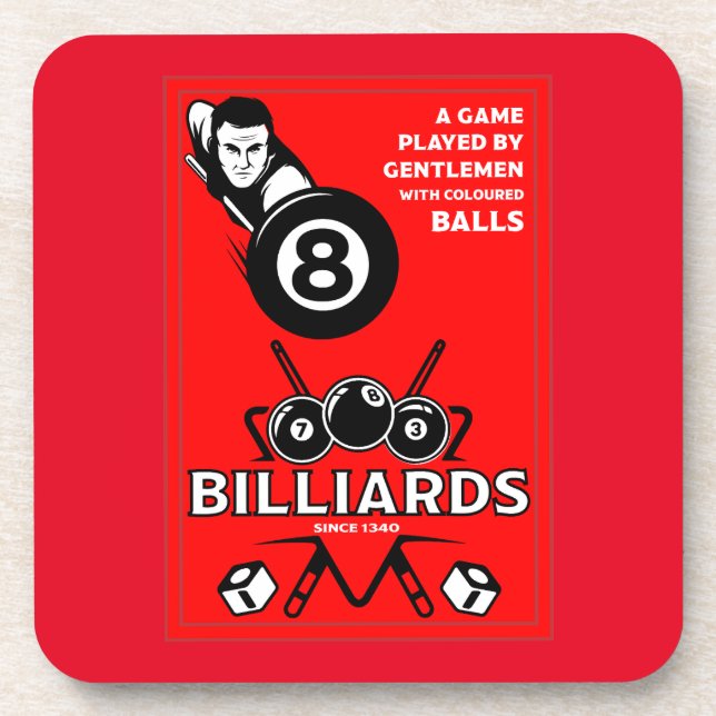Vintage Pocket Billards Coaster (Front)