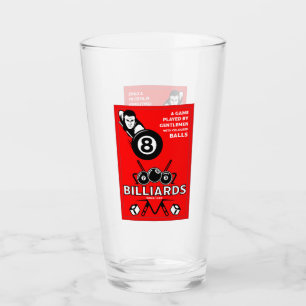 Vintage Pocket Billards Glass