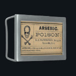 Vintage Poison Arsenic Label Skull Belt Buckle<br><div class="desc">Created with vintage medical drug labels from Leah Sparks Arts.</div>