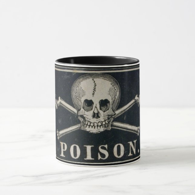 Vintage Poison Label Mug (Center)