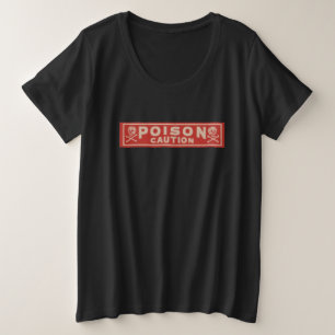 Vintage Poison Label Plus Size T-Shirt