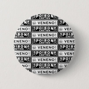 Vintage Poison Labels 6 Cm Round Badge