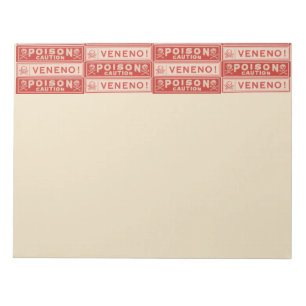 Vintage Poison Labels Notepad