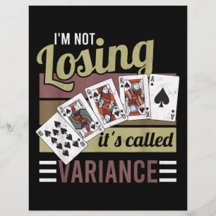 Vintage Poker   I'm Losing It's Called Variance Flyer