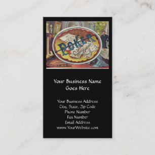 Vintage Poker Mens Smoking Room Gambling Business Card