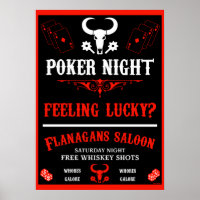 Vintage Poker Night Poster