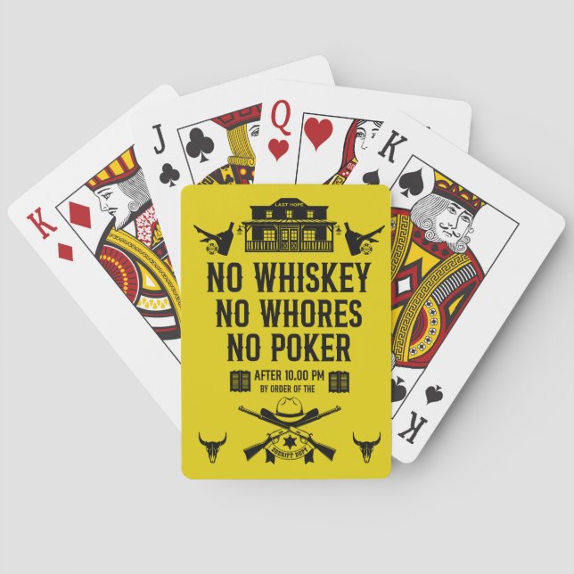 Vintage Poker Player  Playing Cards (Back)