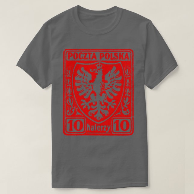 Vintage PolandPolska Postage Stamp Design1 T-Shirt (Design Front)