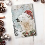Vintage Polar Bear Christmas Winter Aged Decoupage<br><div class="desc">This design may be personalised by choosing the Edit Design option. You may also transfer onto other items. Contact me at colorflowcreations@gmail.com or use the chat option at the top of the page if you wish to have this design on another product or need assistance. See more of my designs...</div>
