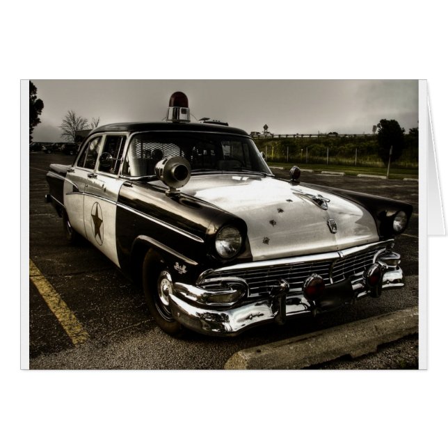 Vintage Police Car (Front Horizontal)