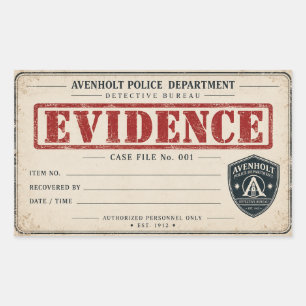 Vintage Police Evidence Label Stickers