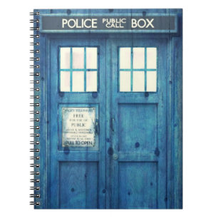 Vintage Police phone Public Call Box Spiral Notebook