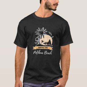 Vintage Polihua Beach Lover Palm Trees Surfing Tim T-Shirt