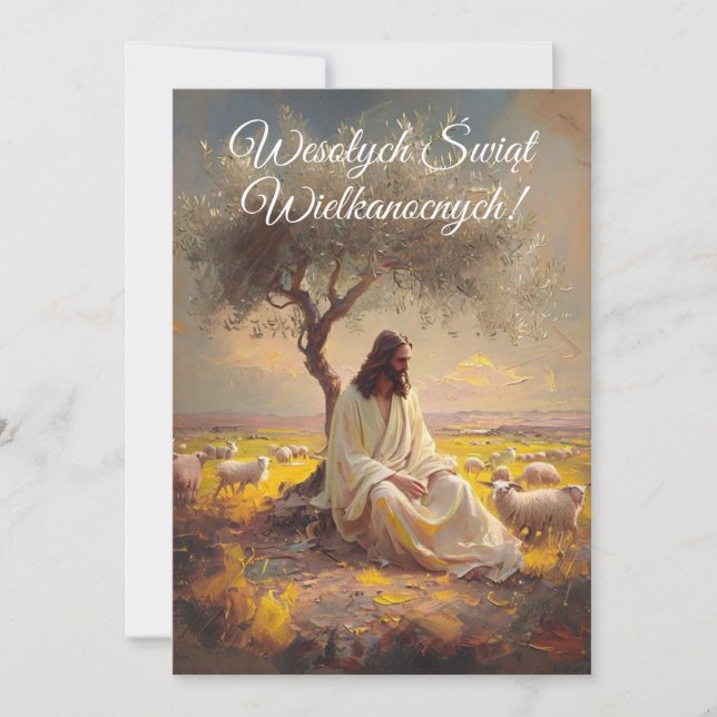 Vintage Polish Easter Wesolego Alleluja  Invitation (Front)