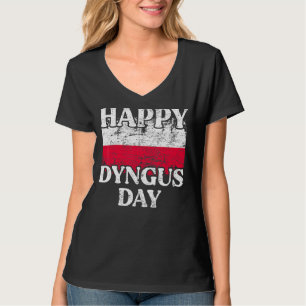 Vintage Polish Flag Happy Dyngus Day Polska Poland T-Shirt