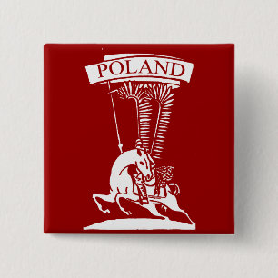 Vintage Polish Winged Hussar 15 Cm Square Badge