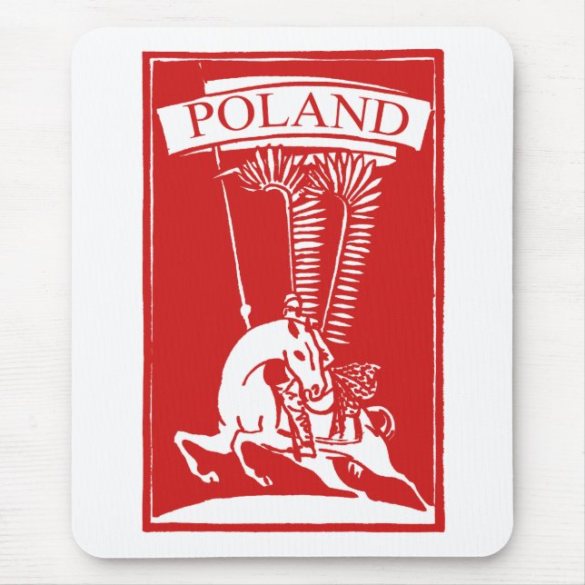 Vintage Polish Winged Hussar Mouse Pad (Front)