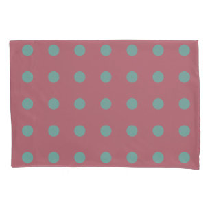 Vintage Polka Dots Rose Gold Colour Retro Classica Pillowcase