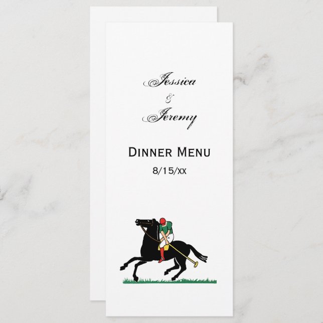 Vintage Polo Player on Pony Invitation (Front/Back)
