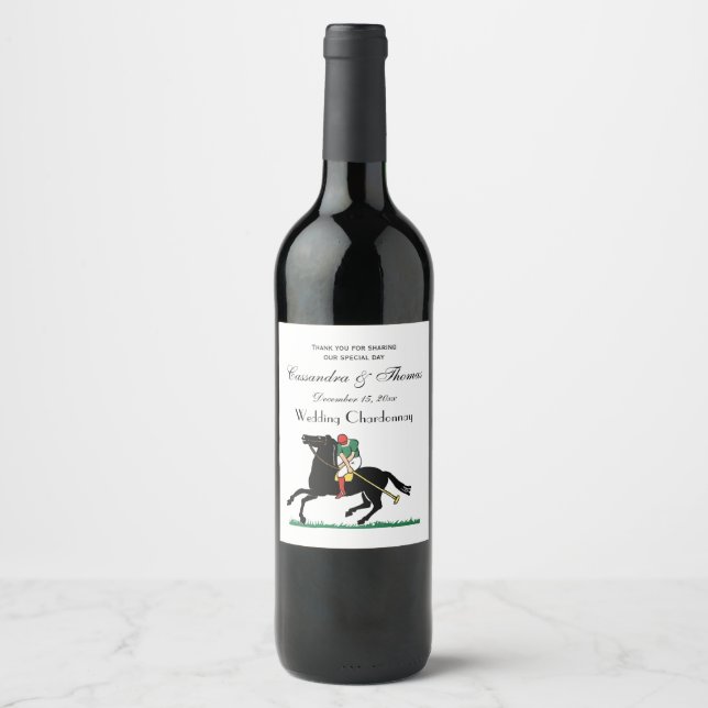Vintage Polo Player on Pony Wine Label (Front)