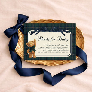 Vintage Polo Teddy Bear Books for Baby Boy Enclosure Card