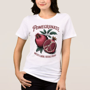 Vintage Pomegranate Illustration – Ancient Fruit Tri-Blend Shirt