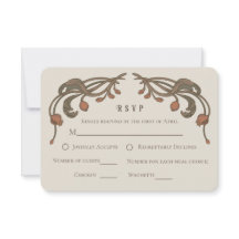 Vintage Pomegranate RSVP card