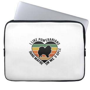 Vintage Pomeranian Heart Quote Dog Lover Shirt Des Laptop Sleeve