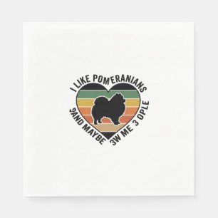Vintage Pomeranian Heart Quote Dog Lover Shirt Des Napkin