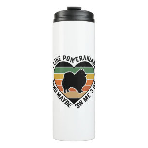 Vintage Pomeranian Heart Quote Dog Lover Shirt Des Thermal Tumbler