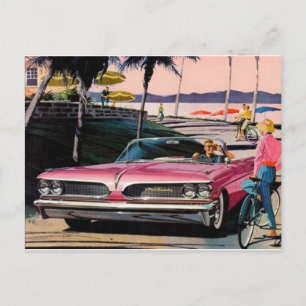Vintage Pontiac Ad Postcard
