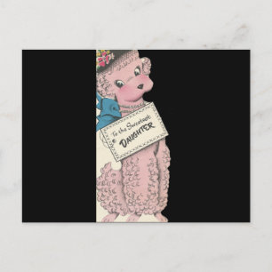 Vintage Poodle Daughter Postcard
