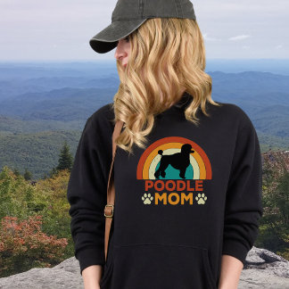 Vintage Poodle Dog Mum Sunset Sweatshirt