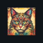 Vintage Pop Art Louis Wain Retro Style Canvas Print<br><div class="desc">Vintage Pop Art Louis Wain Retro Style</div>