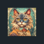 Vintage Pop Art Louis Wain Retro Style Canvas Print<br><div class="desc">Vintage Pop Art Louis Wain Retro Style</div>