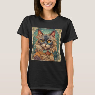 Vintage Pop Art Louis Wain Retro Style T-Shirt