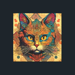 Vintage Pop Art Louis Wain Style Cat Canvas Print<br><div class="desc">Vintage Pop Art Louis Wain Style Cat</div>