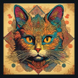 Vintage Pop Art Louis Wain Style Cat Photo Print<br><div class="desc">Vintage Pop Art Louis Wain Style Cat</div>