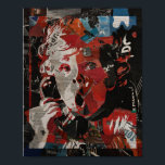 Vintage Pop Art Portrait baby call Poster<br><div class="desc">This eye-catching vintage pop art portrait poster features a striking collage of a baby's face,  composed of various magazine cutouts and newspaper clippings. The bold red,  white,  and black color scheme creates a dramatic contrast,  drawing attention to the subject's expressive eyes and open mouth.</div>