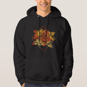 Vintage Pop Art Rose Garden Gardener Retro Rose Hoodie