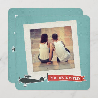 Vintage Pop Destination Wedding Invitation