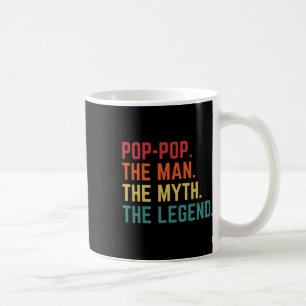Vintage Pop-pop Man Myth Legend Daddy Grandpa Fath Coffee Mug