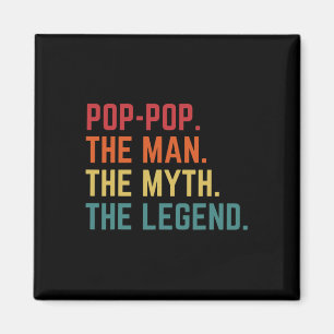 Vintage Pop-pop Man Myth Legend Daddy Grandpa Fath Magnet